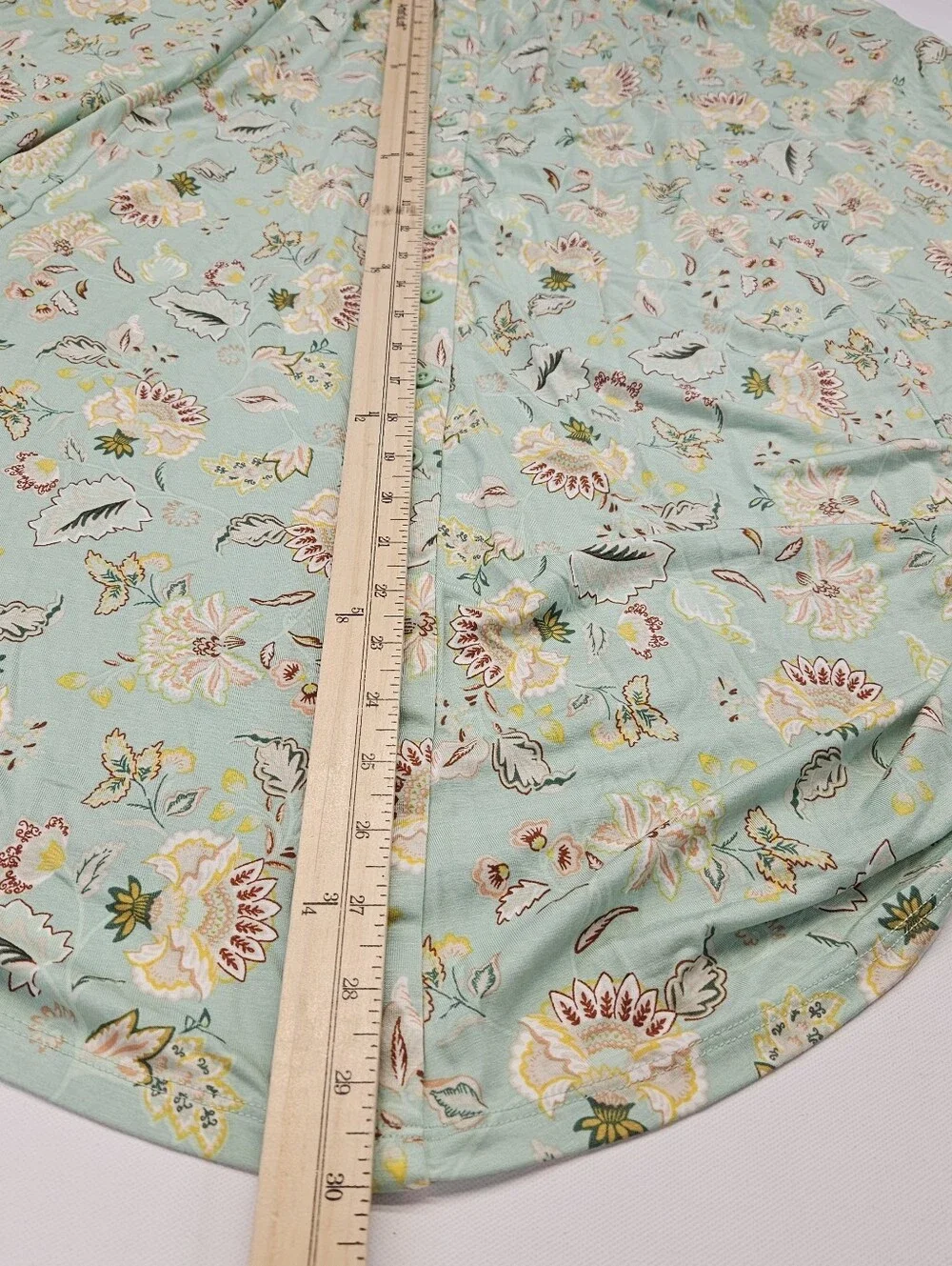 Torrid NWT Midi Super Soft Button-Front Skater Dress Size 2X Green Floral Pocket - Picture 10 of 12